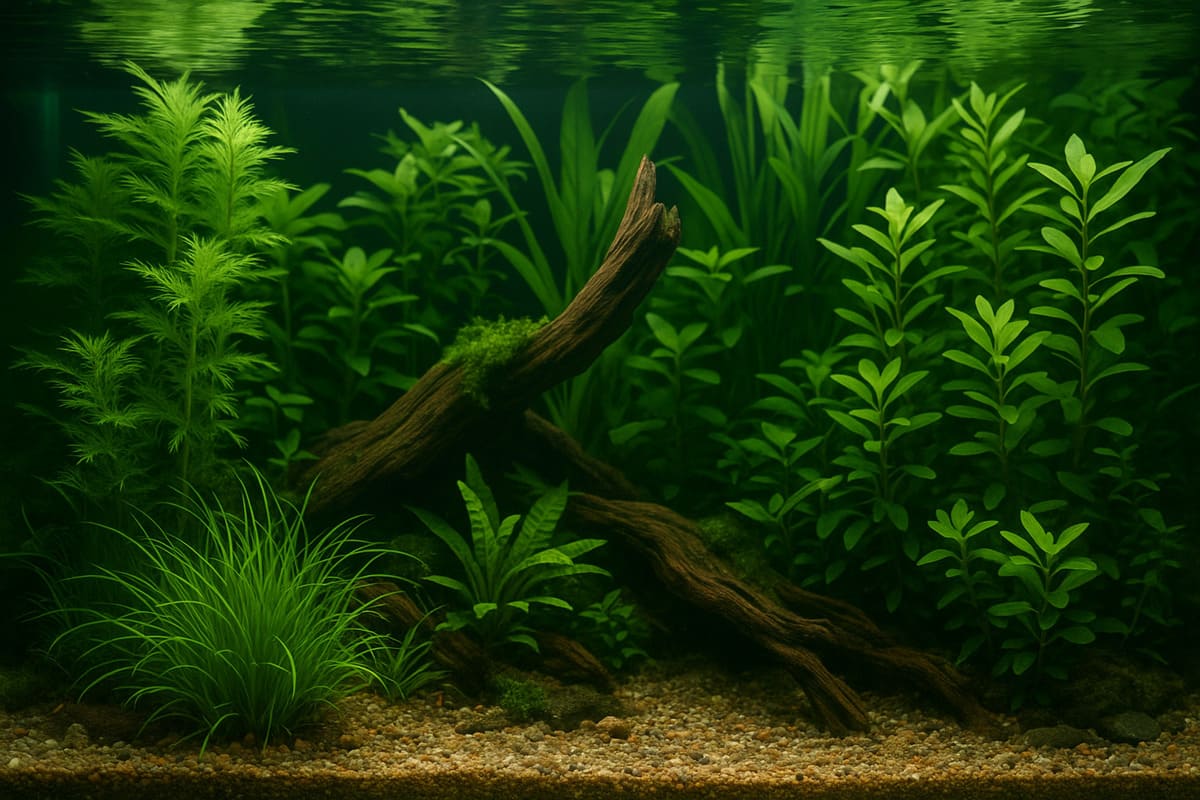 Acquario piantumato senza filtro artificiale