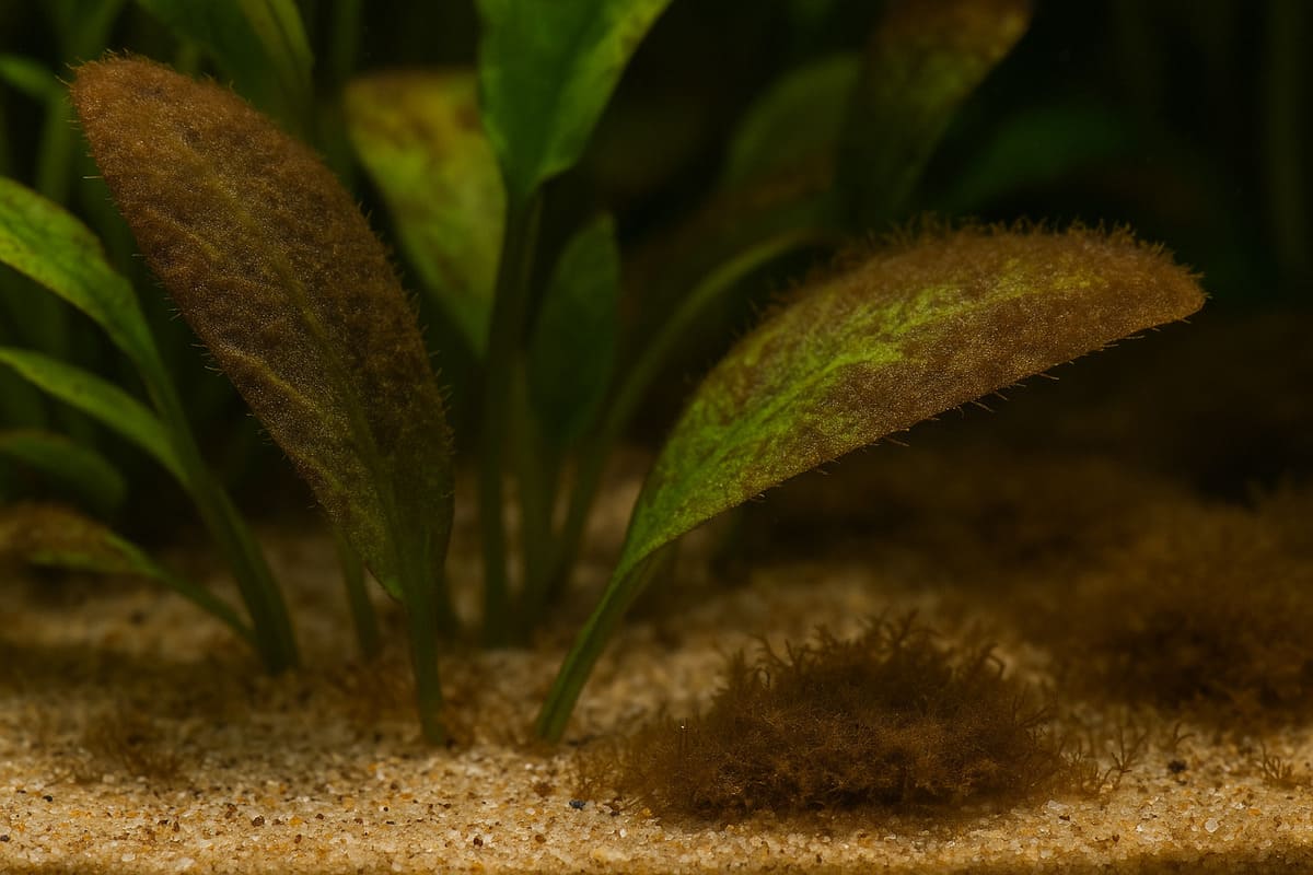 Alghe brune da silicati in acquario