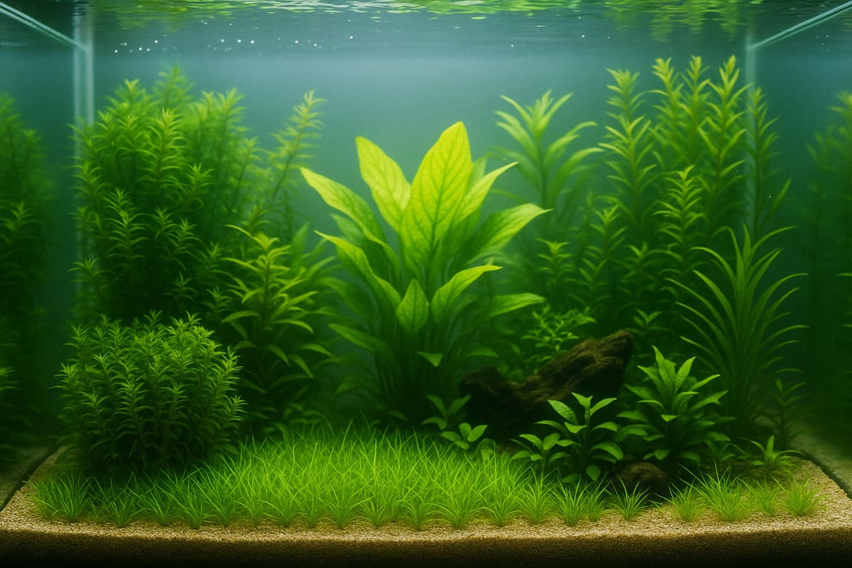 Acquario piantumato sano grazie al potassio