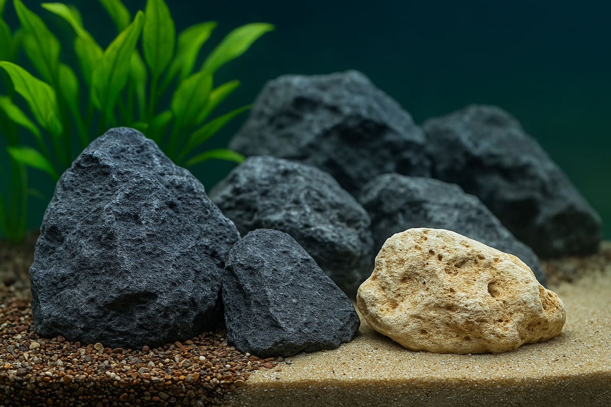 Rocce calcaree che alzano pH e KH in acquario dolce